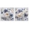 Stupell Industries Blue & Gold Accented Roses 2pc Wall Plaque Set By Irene Weisz